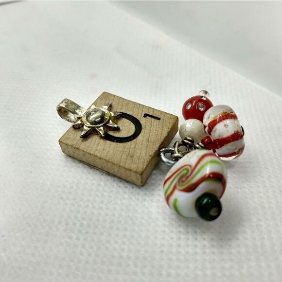 Lollipop lollipop scrabble initial O necklace‎ pendant customized - Picture 2 of 2